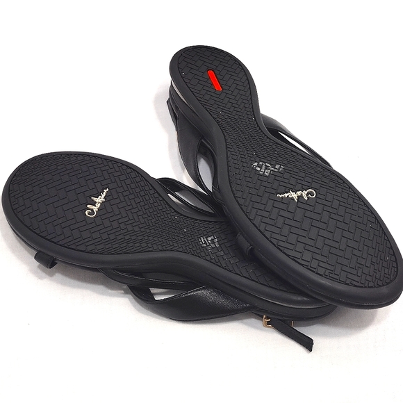 Cole Haan Nike Air Black Leather Slingback Sandals - Picture 4 of 11